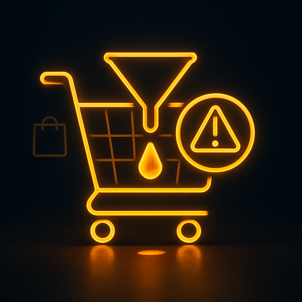 Auditoria de checkout — pontos de abandono